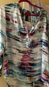 Multi color button down shirt